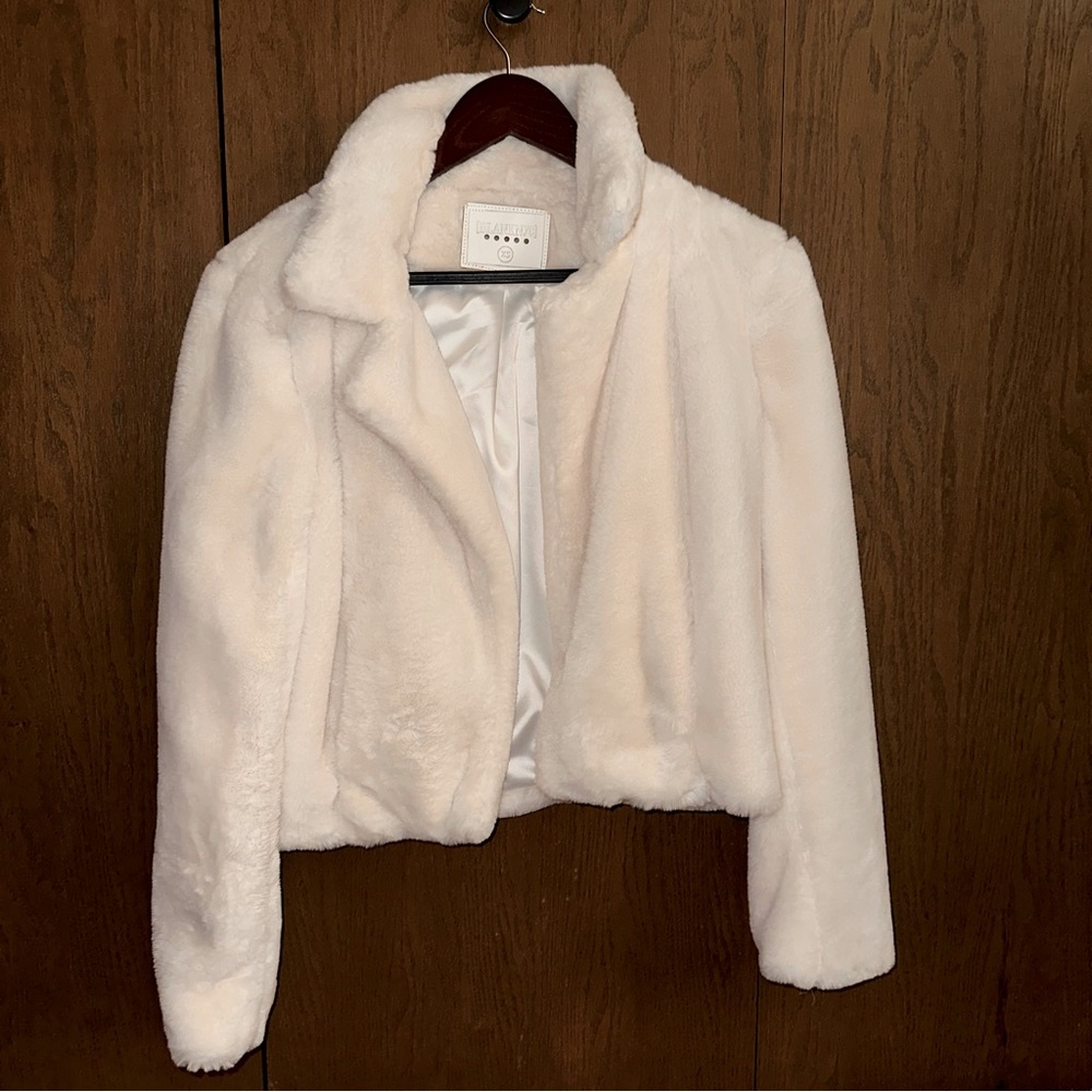 Blank NYC Faux Fur Cropped Jacket
